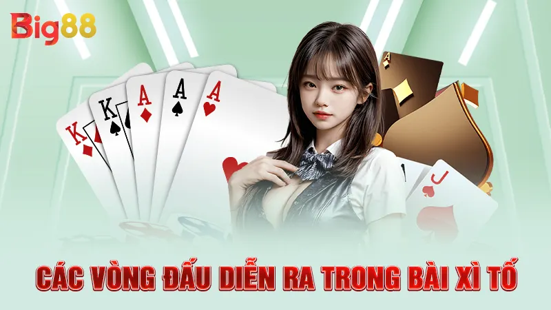 Các vòng đấu diễn ra trong bài xì tố